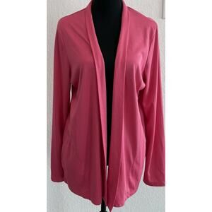 L.L. Bean Women’s Hot Pink Modal Open Cardigan with Pockets Size XL